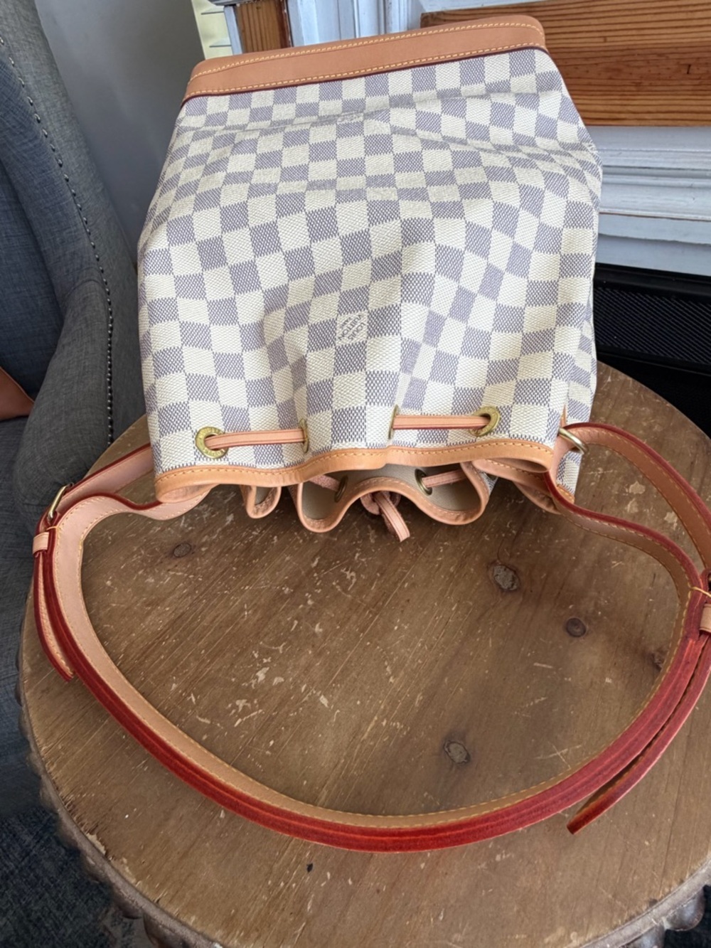 Louis Vuitton Noe GM in Damier Azur Drawstring Bucket Shoulder Bag - Picture 12 of 16